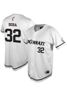Tommy Boba  Cincinnati Bearcats Mens White NIL Baseball Jersey