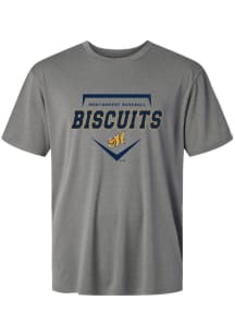 Summit Sportswear Montgomery Biscuits Youth Graphite Homeplate Short Sleeve T-Shirt