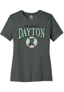 Summit Sportswear Dayton Dragons Womens Graphite Homerun Short Sleeve T-Shirt