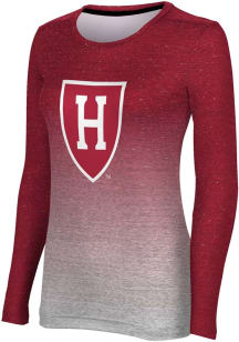 ProSphere Harvard Crimson Womens Crimson Ombre LS Tee