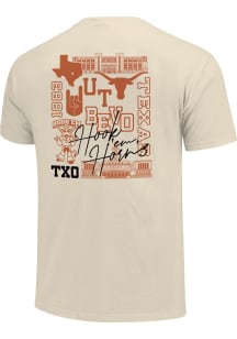 Texas Longhorns Womens Ivory Modern Watermarks Short Sleeve T-Shirt