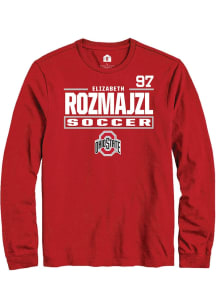 Elizabeth Rozmajzl Ohio State Buckeyes Red NIL Stacked Box Long Sleeve Player T Shirt