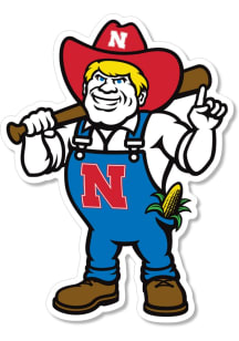 Nebraska Cornhuskers 6 Inch Baseball Herbie Auto Decal - White