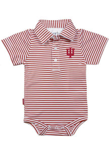 Indiana Hoosiers Baby Red Carson Short Sleeve One Piece Polo