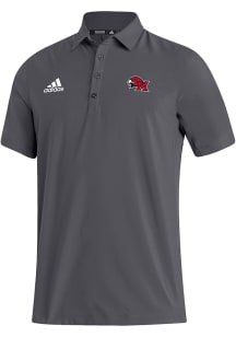 Adidas Miami RedHawks Mens Black Stadium Short Sleeve Polo