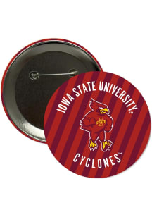 Iowa State Cyclones 3" Stripes Button - Cardinal