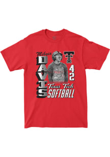 Mihyia Davis Texas Tech Red Raiders Red Illustrated Short Sleeve Fashion Player T Shirt