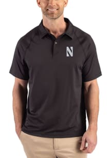 Cutter and Buck Northwestern Wildcats Black Prospect Eco Big and Tall Polo