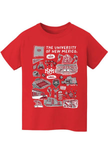Vive La Fete New Mexico Lobos Youth Red Impressions Short Sleeve T-Shirt