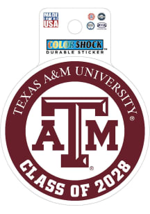 Texas A&M Aggies Class of 2028 Durable Stickers - Maroon