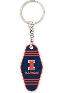 Illinois Fighting Illini Motel Acrylic Keychain - Navy Blue