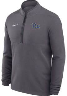 Nike Pitt Panthers Mens Charcoal Mens Basketball Victory Long Sleeve Qtr Zip Pullover
