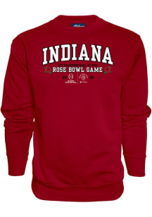 Blue 84 Indiana Hoosiers Mens Crimson 2026 Rose Bowl Game Twill Long Sleeve Crew Sweatshirt