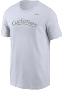Nike Iowa State Cyclones White Cyclones Script Short Sleeve T Shirt