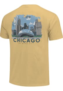 Chicago Yellow Sketched Scene Short Sleeve T Shirt
