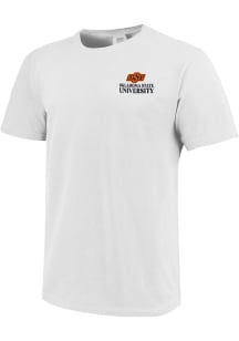Oklahoma State Cowboys White Wordmark Comfort Colors Short Sleeve T Shirt