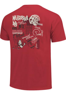 Nebraska Cornhuskers Womens Red Through the Years Short Sleeve T-Shirt