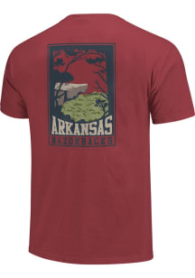 Arkansas Razorbacks Red Comfort Colors Whitaker Point Short Sleeve T Shirt