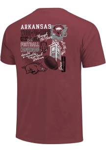 Arkansas Razorbacks Womens Crimson Through the Years Short Sleeve T-Shirt