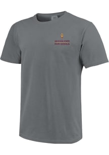 Arizona State Sun Devils Grey State Emblem Comfort Colors Short Sleeve T Shirt