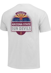 Arizona State Sun Devils White State Emblem Short Sleeve T Shirt