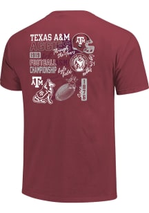 Texas A&M Aggies Womens Maroon Through the Years Short Sleeve T-Shirt