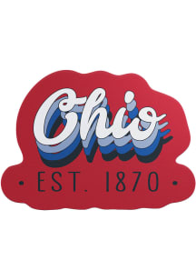Ohio 70S STACKED SCRIPT Stickers - White