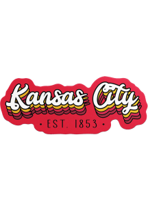 Kansas City 70S STACKED SCRIPT Stickers - White