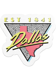 Dallas Ft Worth 90s Pastel Stickers - White