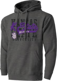 K-State Wildcats Mens Charcoal Mixed Media Motto Fashion Hood
