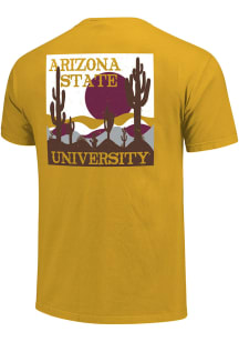 Arizona State Sun Devils Gold Wavy Desert Short Sleeve T Shirt