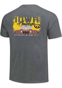 Iowa Hawkeyes Grey Stadium Saturdays Short Sleeve T Shirt