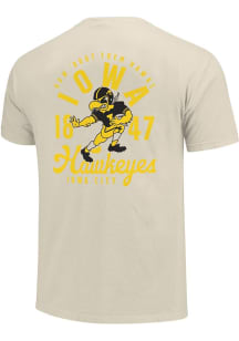 Iowa Hawkeyes Ivory Mascot Overlay Short Sleeve T Shirt
