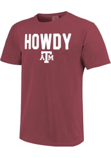 Texas A&M Aggies Maroon Howdy Short Sleeve T Shirt