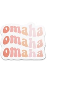 Omaha Color Wave Stickers - White