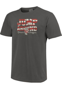 Wisconsin Badgers Charcoal Jump Around Garment Dyed Short Sleeve T Shirt