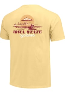 Iowa State Cyclones Womens Yellow Chill Beach Short Sleeve T-Shirt