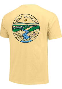 Purdue Boilermakers Gold Circle Scene River Short Sleeve T Shirt