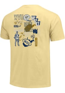 West Virginia Mountaineers Womens Yellow Through the Years Short Sleeve T-Shirt