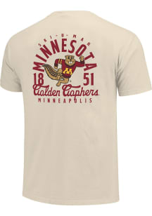 Minnesota Golden Gophers Ivory Mascot Overlay Short Sleeve T Shirt