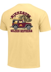Minnesota Golden Gophers Womens Yellow Loading Up Short Sleeve T-Shirt