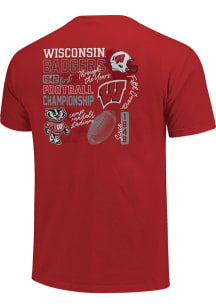 Wisconsin Badgers Womens Red Through the Years Short Sleeve T-Shirt