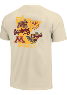 Minnesota Golden Gophers Womens Ivory Gopher FB Short Sleeve T-Shirt