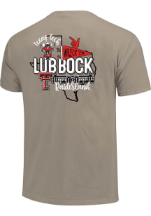 Texas Tech Red Raiders Natural Campus State Short Sleeve T Shirt