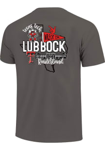 Texas Tech Red Raiders Charcoal Campus State Short Sleeve T Shirt