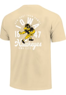 Iowa Hawkeyes Youth Ivory Mascot Overlay Short Sleeve T-Shirt