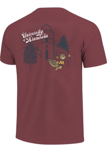 Minnesota Golden Gophers Womens Brown Modern Building Script Short Sleeve T-Shirt