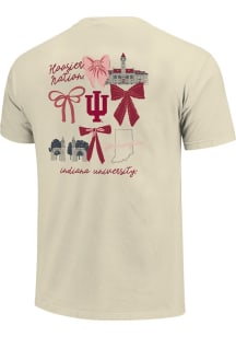 Indiana Hoosiers Womens Ivory Coquette Campus Short Sleeve T-Shirt