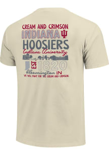 Indiana Hoosiers Womens Ivory School Elements Stack Short Sleeve T-Shirt