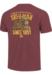 Minnesota Golden Gophers Maroon 3D Statue Lettermark Short Sleeve T Shirt